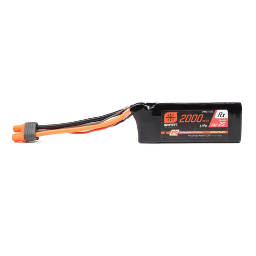 SPMX-1054 7.4V 2000mAh 2S 15C Smart G2 Receiver LiPo Battery: IC3 