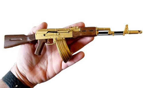 GoatGuns - Mini Gold AK Drum Magazine, Fits AK47 Models GOAAK-DRUM-GOLD
