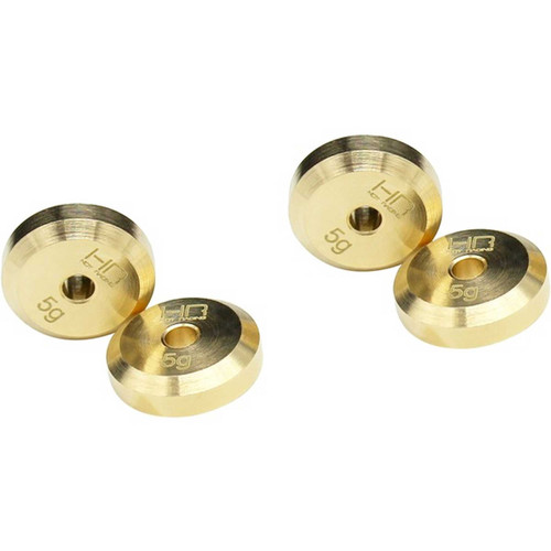 +4mm Steel Axles Brass Weights (4): SCX24 Hot Racing - HRASXTF2604H