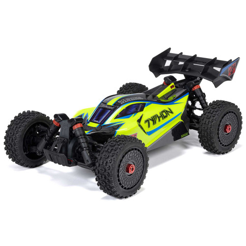 ARA4306V4T2 1/8 TYPHON 223S BLX Brushless 4X4 Buggy RTR with DSC, yellow