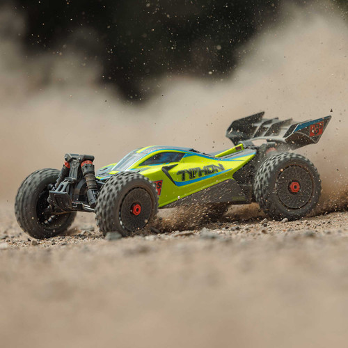 ARA4306V4T2 1/8 TYPHON 223S BLX Brushless 4X4 Buggy RTR with DSC, yellow