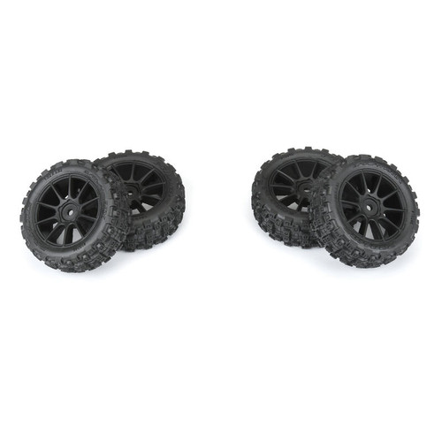 PRO1024610 Badlands MX 1.9" Buggy Tires MTD Mach-10 Black Wheels: Typhon GROM
