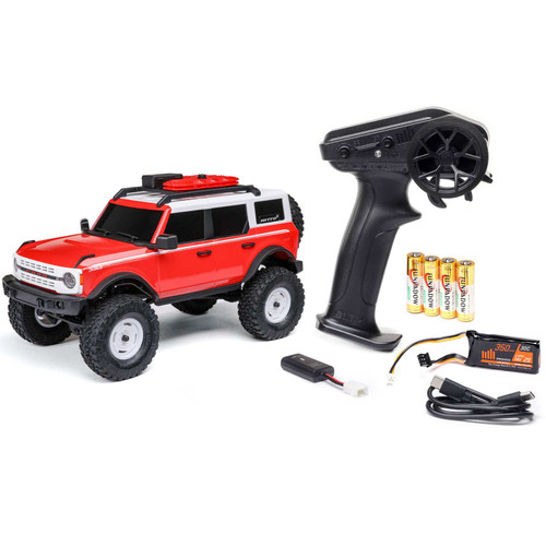 Axial - AXI00006V2T6 1/24 SCX24 Ford Bronco Heritage Edition 4X4 RTR Brushed Rock Crawler (Battery & Charger Included), Red