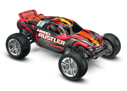 Traxxas Nitro Rustler w/TSM 44096-3 Red  Traxxas Nitro Rustler w/TSM 44096-3 Red