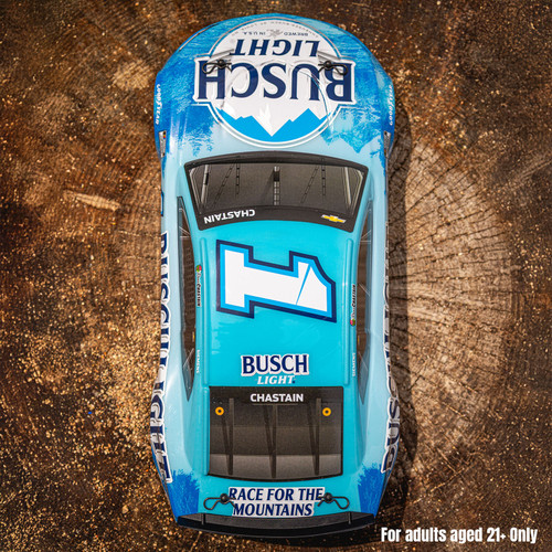 LOS1122501 1/12 NASCAR RC Race Car Ross Chastain No. 1 2025 Busch Light Chevrolet ZL1 2S AWD RTR Brushed On-Road (Battery & Charger Included), Blue