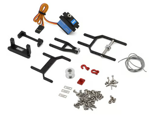 Injora 1/18 Tow Truck Crane Kit & INJS2065-360 Winch Servo for Traxxas® TRX-4M® (Black) INJS2065-360-115BK
