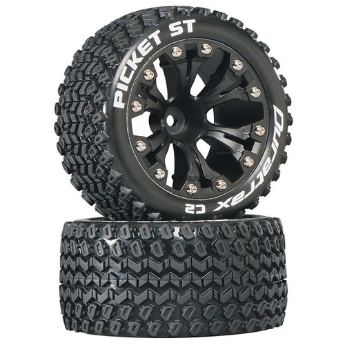 Picket ST 2.8" 2WD Mounted 1/2" Offset Tires, Black (2) DTXC3550 Picket ST 2.8" 2WD Mounted 1/2" Offset Tires, Black (2) DTXC3550