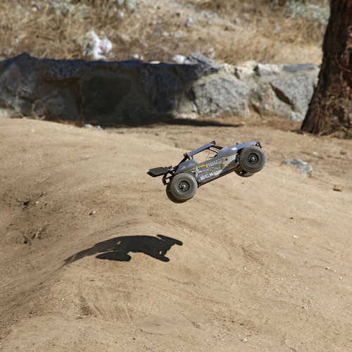 1/18 Roost 4WD Desert Buggy Brushed RTR, Grey/Yellow ECX01005T2