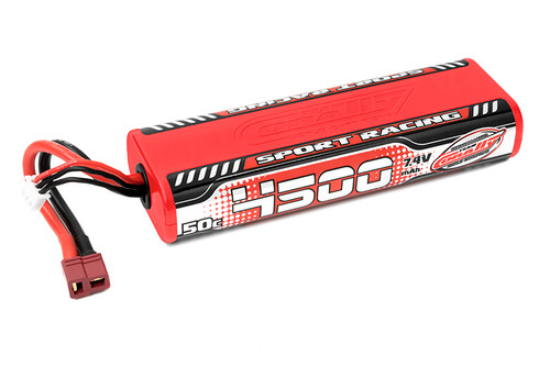COR49440  4500mAh 7.4v 2S 30C Rounded Hardcase Sport Racing LiPo Battery with Hardwired T-Plug Connector COR49440  4500mAh 7.4v 2S 30C Rounded Hardcase Sport Racing LiPo Battery with Hardwired T-Plug Connector