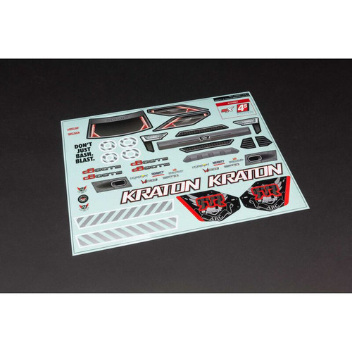 ARA402213 Kraton 4x4 Clear Body with Decals