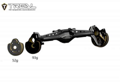 Treal Brass Front Inner Portal Covers Steering Knuckles for Axial Capra UTB/SCX10 III Black x002tw26zp