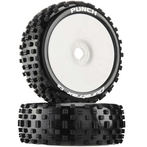 Punch C2 Mounted Buggy Tires, White (2) DTXC3600