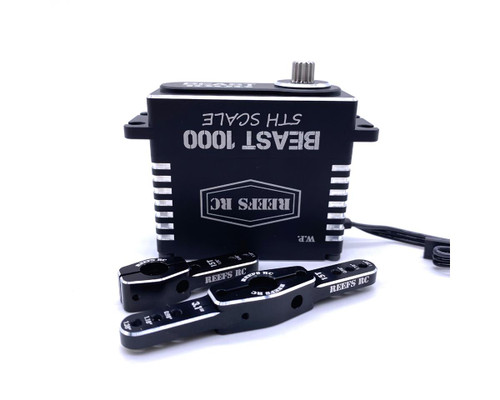 SEHREEFS102 Reef's RC - Beast 1000 1/5th Scale High Torque, High Speed Brushless Servo w/ Aluminum Horns