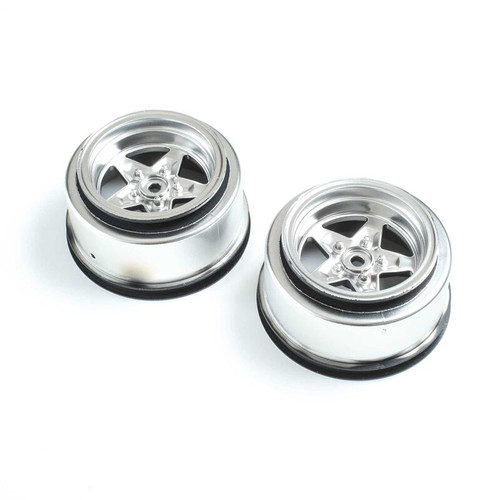 Rear Wheel, Satin Chrome (2): 22S Drag  LOS43048