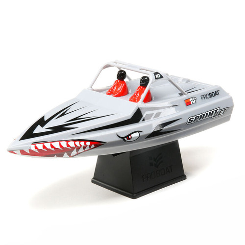 Sprintjet 9" Self-Righting Deep-V Jet Boat Brushed RTR, Silver PRB08045T1 