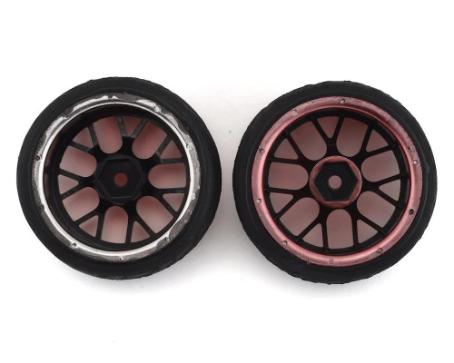 Firebrand RC Hypernova RT39 Pre-Mounted On-Road Tires (4) (Red Chrome) w/Fang Tires, 12mm Hex & 3mm/9mm Offset  FBR1WHEHYP886