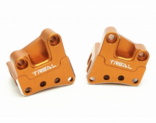 Treal CNC Machined 7075 Multi Rear Shock Mounts for Axial RBX10 Ryft Orange