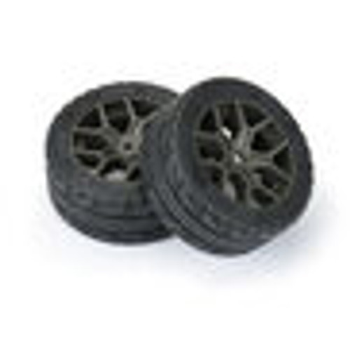 PRO1020410 1/8 Vector S3 Front/Rear 35/85 2.4" Belted Mounted Tires, 14mm Gray: Vendetta