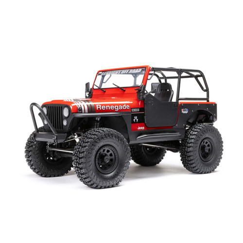 1/10 SCX10 III Jeep CJ-7 4WD Brushed RTR, Red AXI03008T1