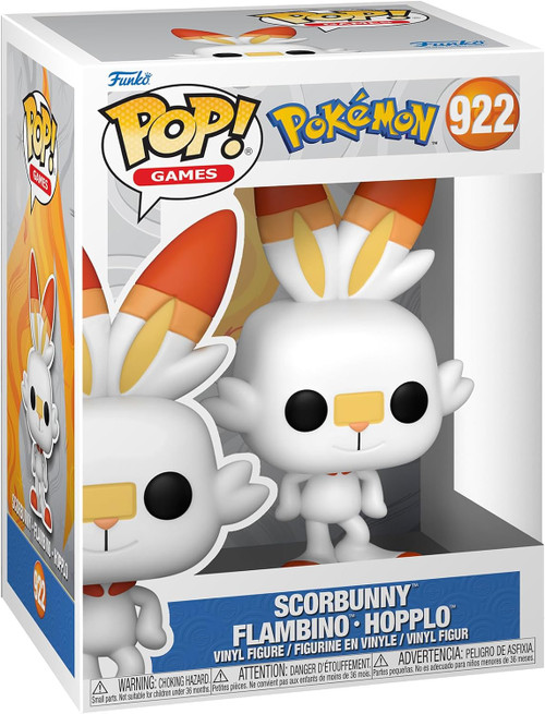 Pop!  Pokemon Scorbunny Funko Pop! Vinyl Figure #922 