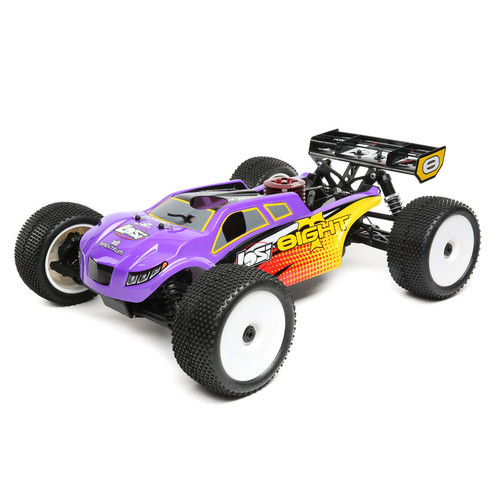 1/8 8IGHT-T 4WD Truggy Nitro RTR, Purple/Yellow (ALT LOS04011v2)