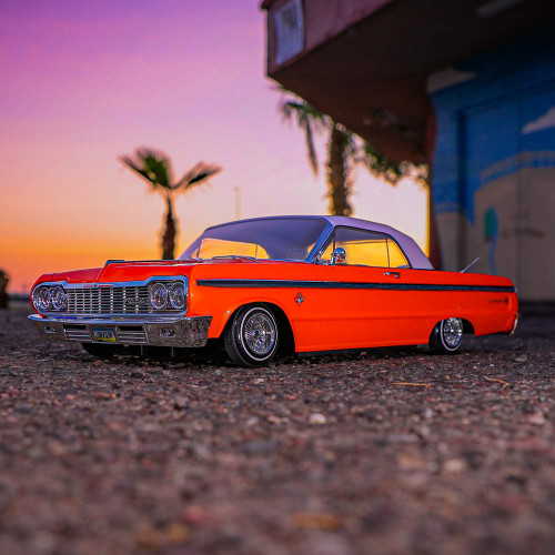 Redcat SixtyFour RC Car - 1:10 1964 Chevrolet Impala Hopping Lowrider  Orange & White - Classic 64 Edition