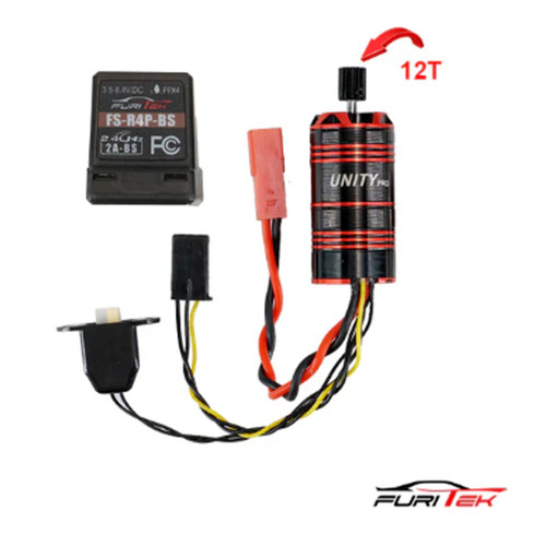 Furitek Ascent-18 UNITY PRO 2-in-1 Micro FOC Brushless System (3500kV) w/12T Pinion & 2.4GHz Receiver FTK-FUR-2574