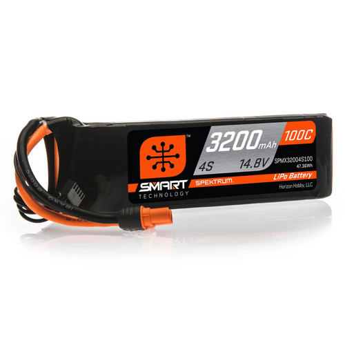 SPMX32004S100 14.8V 3200mAh 4S 100C Smart LiPo Battery: IC3