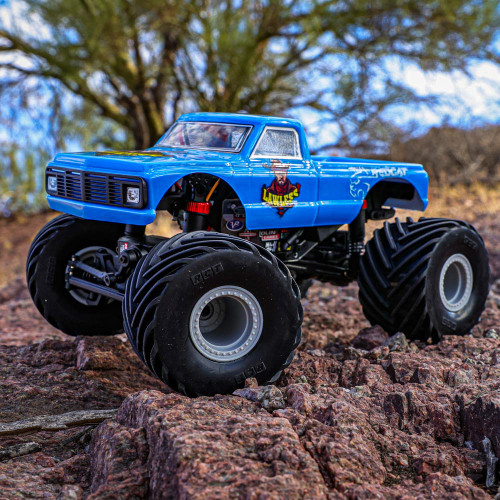 Redcat MT-18 - 1/18 Scale Brushed Electric Monster Truck Color: BLUE - Lawless 