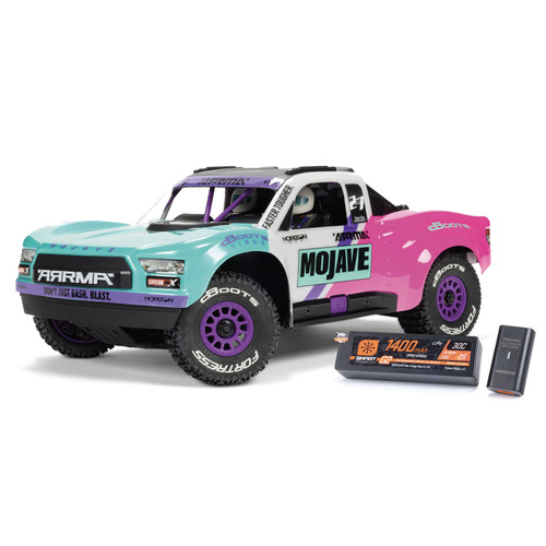 MOJAVE GROM 223S BLX Brushless 4X4 Small Scale Desert Truck RTR with DSC (Battery & Charger included), Teal ARA2304ST1