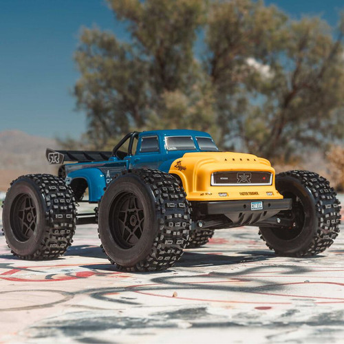 ARA8611V6T2 1/8 NOTORIOUS 6S V6 4X4 BLX Brushless Stunt Truck RTR, Blue