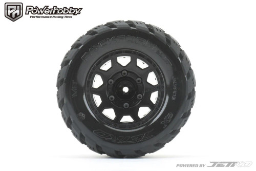 Power Hobby 1/10 2.8 Mt Rockform Belted Tires (2) W/Removable Hex Wheels PHB2803CBMSGN   