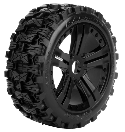 Powerhobby Raptor 1/8 Buggy Belted All Terrain Mounted Tires 17MM Claw Wheels  PHT2409CB