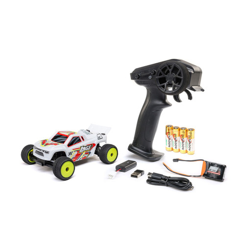 LOS-1392T1 1/28 Micro-T 2S 2WD RTR Stadium Truck (Battery & Charger Included), White