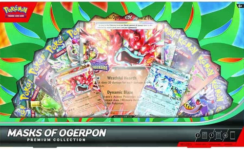 Pokemon TCG: Masks Of Ogerpon ex Premium Collection - 10 Packs, Promos