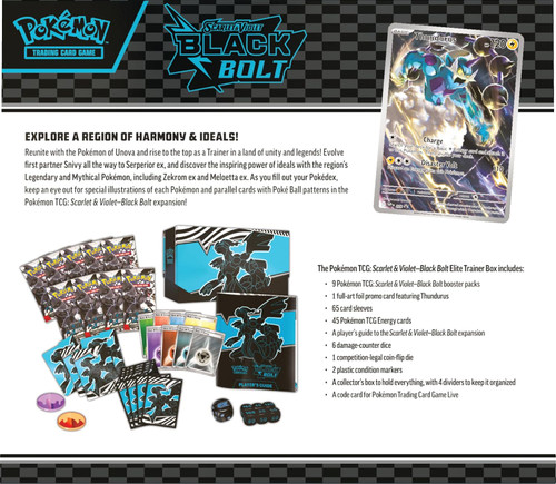 Pokémon Trading Card Game: Scarlet & Violet— Black Bolt Elite Trainer Box