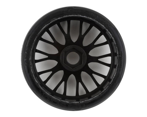 GRP Tires GT - TO4 Slick Belted Pre-Mounted 1/8 Buggy Tires (Black) (2) (XM5) w/FLEX Wheel  GRPGTX04-XM5