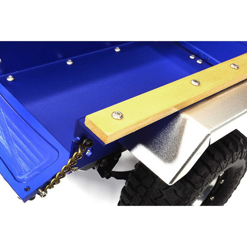 INTC25800BLUE Realistic Leaf Spring 1/10 Size Utility Box Trailer for Scale Crawler Truck
