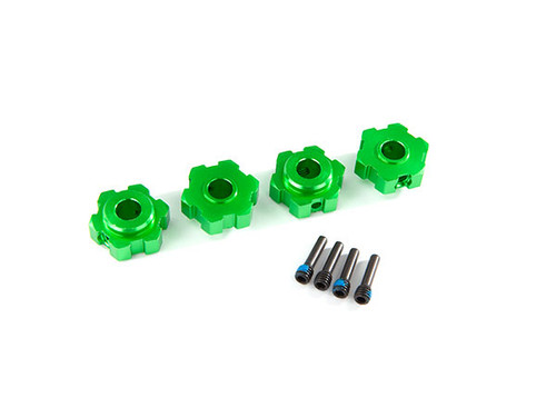 Traxxas 17 mm Green Aluminum Hex Wheel Hubs (2) 8956G