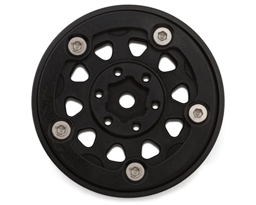 Injora 1.3" D-Slot Aluminum Micro Crawler Beadlock Wheels (27g ea) (Black/Black) (4) INJYQW-1305BK