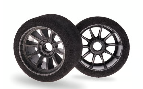 Matrix 1/10 Pre-Mounted F1 Foam Front Tires (59mm) (2) (Bearing Style) (42 Shore)