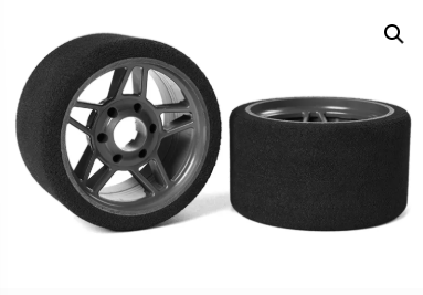 Attack Foam Tires, for 1/8 SSX-8, 35 Shore, Front, 65mm, Carbon Flex Rims