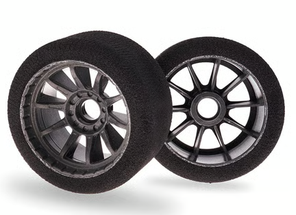 Matrix 1/10 Pre-Mounted F1 Foam Front Tires (59mm) (2) (Bearing Style) (40 Shore)