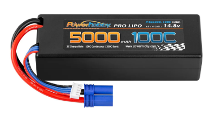 Powerhobby 4S 14.8V 5000mah 100C Lipo Battery w EC5 Plug Hard Case LCG