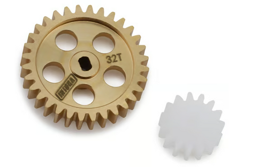 Injora Losi® Micro-B™/T™ Brass Overdrive Transmission Main Gear w/Plastic Pinion (15/32T) LOS-24OD