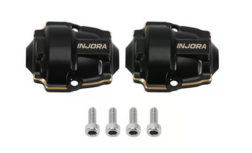 Injora Redcat Ascent-32 Brass Differential Covers (Black) (2) (2.6g ea) ASC32-07BK