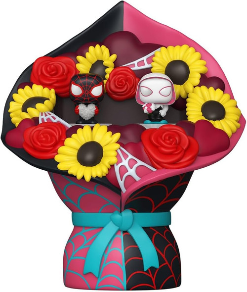 Funko - Bitty POP! Bouquet: Spider-Man Valentine's Day - Miles Morales & Ghost Spider - COLLECTIBLES - Multicolor