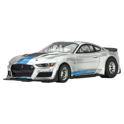 2022 Mustang Shelby GT500KR, Silver/ Blue HO Scale Slot Car AFX22099