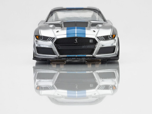 2022 Mustang Shelby GT500KR, Silver/ Blue HO Scale Slot Car AFX22099