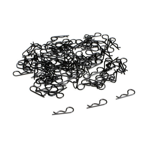 INTC23214BLK Bent-Up Body Clip (100), Black: 1/10